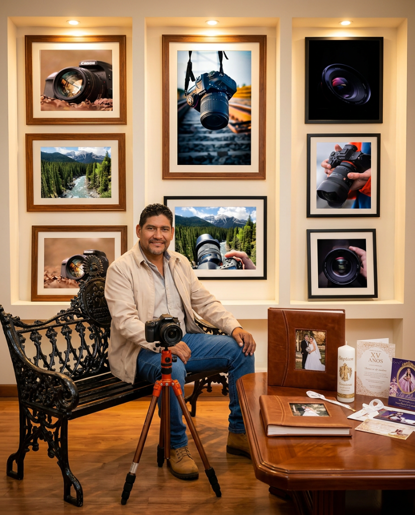 Equipo profesional de fotografía